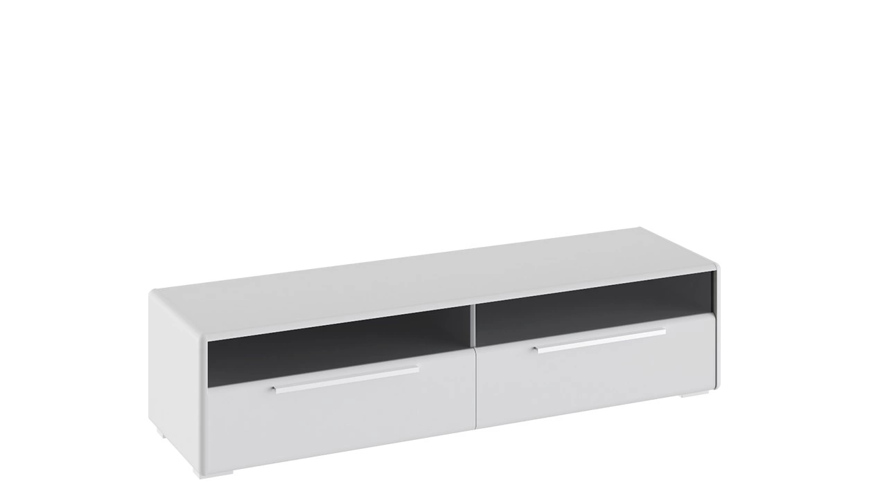 Тумба для ТВ «Наоми» Белый Глянец/Ш-1544 × В-382 × Г-440 мм