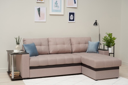 Диван угловой дельфин Миранда бежевый