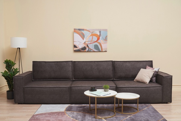 Диван еврокнижка Церра MAX серо-коричневый