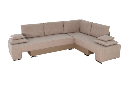 Диван угловой трансформер Премьер светло-бежевый