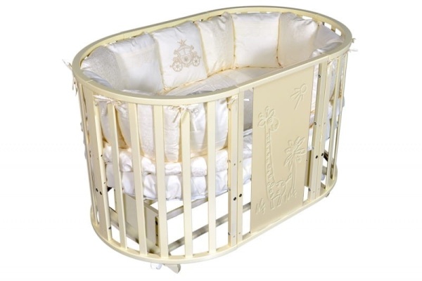 Кроватка "Северянка 3 Жираф" 6 в 1 (универсальный маятник)