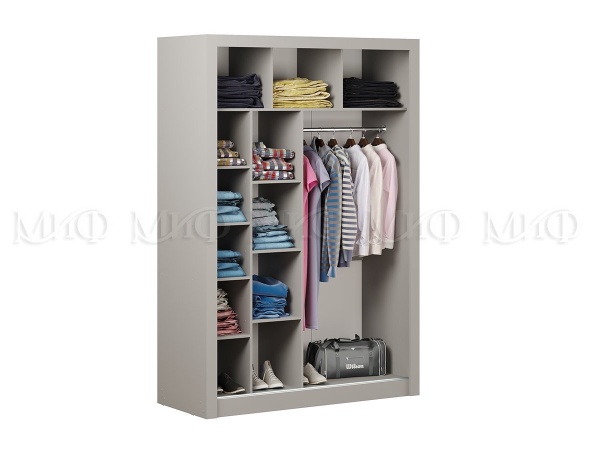 Шкаф-Купе Неаполь Серый (Ш-1500 × В-2200 × Г-616 мм)