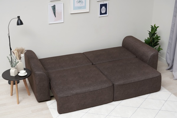 Диван еврокнижка Имир SE серо-коричневый