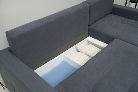 Диван угловой еврокнижка Калипсо euro SE серый