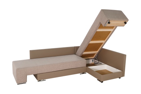 Диван угловой трансформер Премьер светло-бежевый