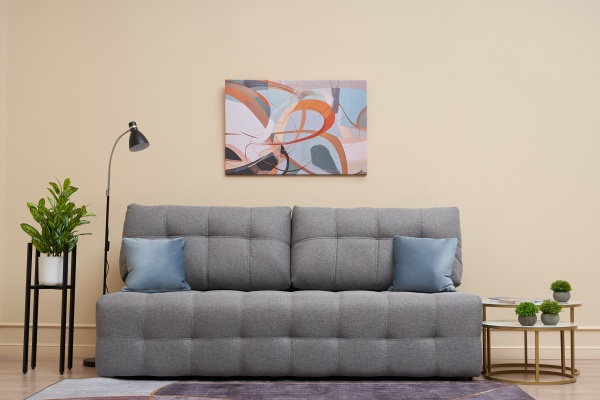 Диван еврокнижка Рон 2.0 mini серый