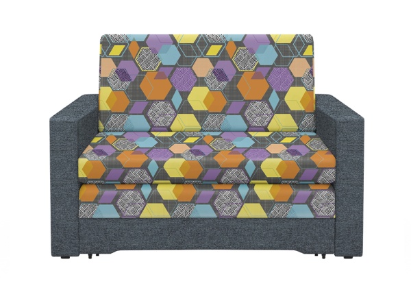 Диван выкатной Виктория-5 с узором серый