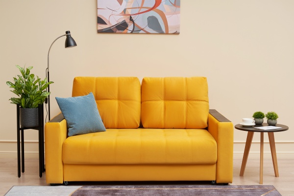 Диван выкатной Рон Compact желтый