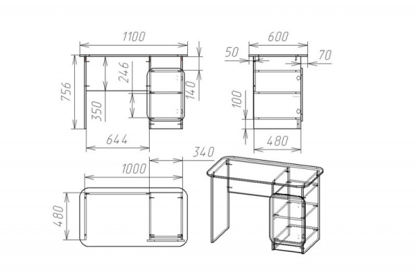 Письменный стол Мебелеф-6