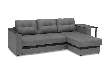 Диван угловой дельфин Миранда серый