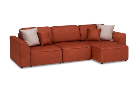 Диван угловой еврокнижка Имир MODOOL 2 оранжевый