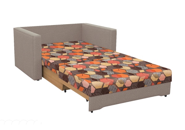 Диван выкатной Виктория-5 с узором бежевый