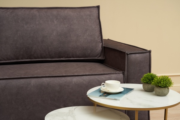 Диван еврокнижка Церра SE серо-коричневый