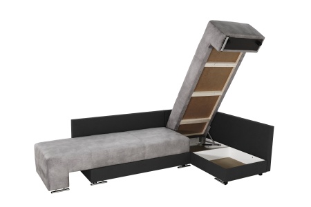 Диван угловой трансформер Премьер светло-серый