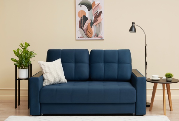 Диван выкатной Рон Compact синий