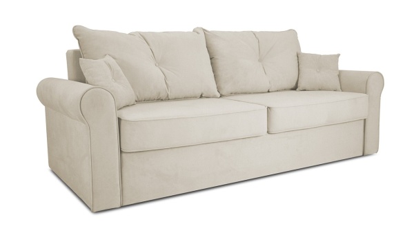 Диван «Синди» (Galaxy 02 (велюр), бежевый)/Д-2400х Ш-1140х В-860мм