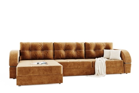 Диван Угловой Торонто-2 с ножками-кубышками Ш-3100 х Г-1810 х В-750 мм/Спальное место Ш-1600 х Г-2650 мм