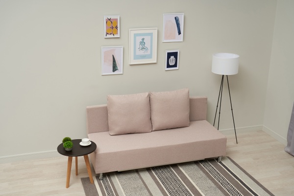 Диван еврокнижка Этно лайт бежевый