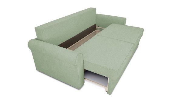 Диван «Синди» (Neo 05 (рогожка) мятный)/Д-2400х Ш-1140х В-860мм