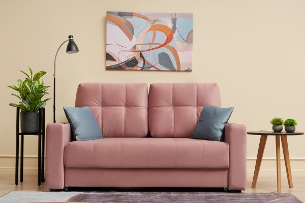 Диван выкатной Рон Compact розовый