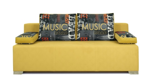 Диван «Дерби» (Maserati 11 (велюр) желтый, подушка Urban (велюр) Music)/Д-1940х Ш-860х В-760мм