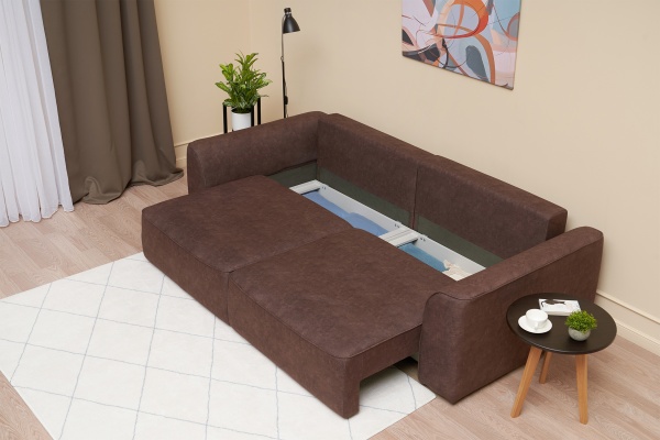 Диван еврокнижка Имир SE коричневый