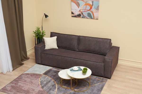 Диван еврокнижка Церра SE серо-коричневый