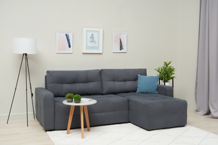 Диван угловой еврокнижка Калипсо euro SE серый