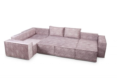 Диван Угловой Хельсинки с Оттоманкой Ш-3800 х Г-2180 х В-1000 мм/Спальное место Ш-1550 х Г-3250 мм