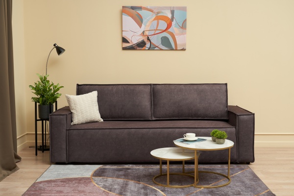 Диван еврокнижка Церра SE серо-коричневый