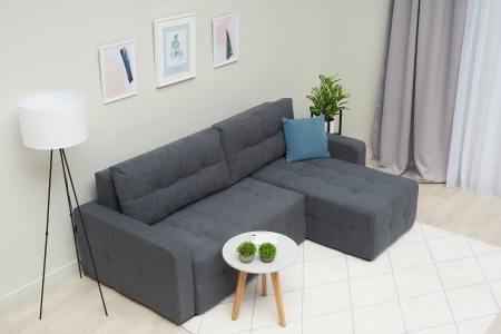 Диван угловой еврокнижка Калипсо euro SE серый