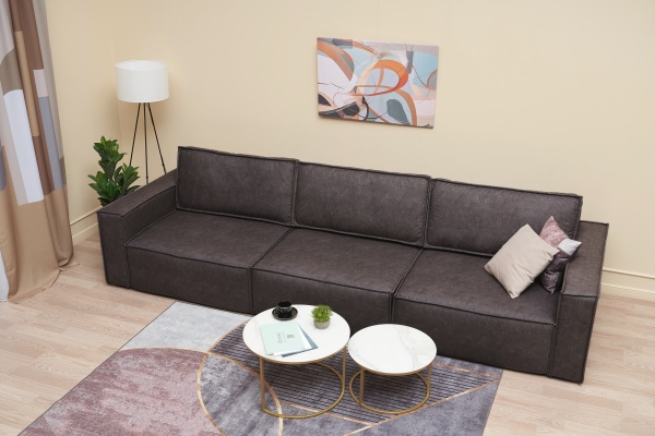 Диван еврокнижка Церра MAX серо-коричневый