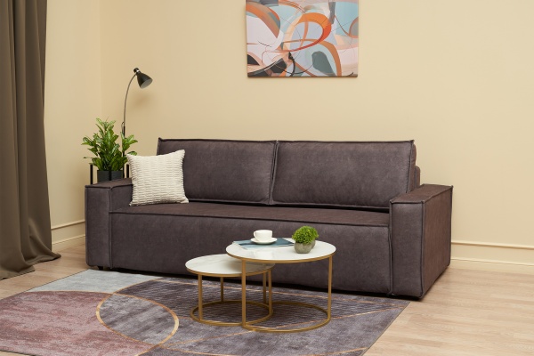 Диван еврокнижка Церра SE серо-коричневый