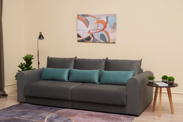 Диван еврокнижка Фива серый