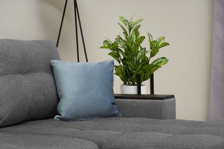 Диван угловой дельфин Миранда серый