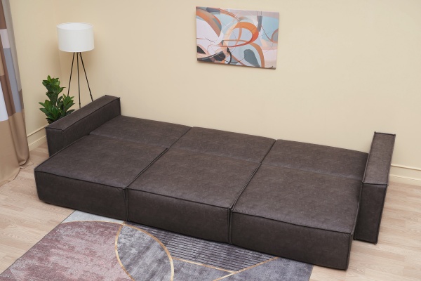 Диван еврокнижка Церра MAX серо-коричневый