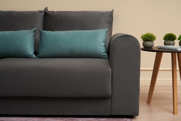 Диван еврокнижка Фива серый