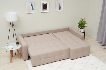 Диван угловой еврокнижка Калипсо euro SE бежевый