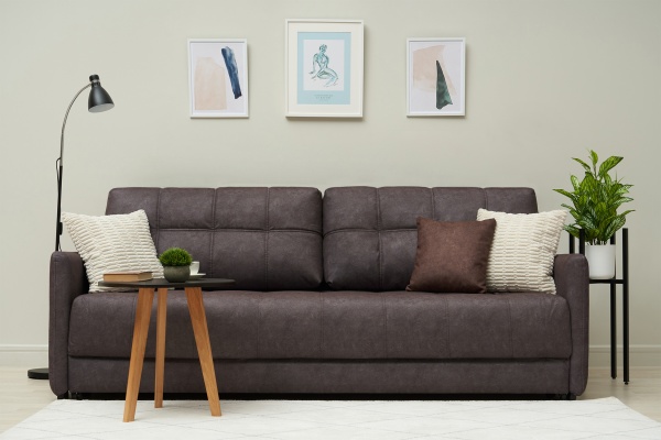 Диван еврокнижка Рон Loft серо-коричневый