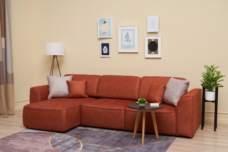 Диван угловой еврокнижка Имир MODOOL 2 оранжевый