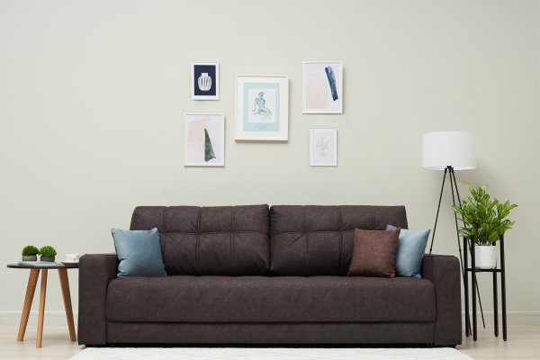 Диван еврокнижка Рон 2.0 серо-коричневый