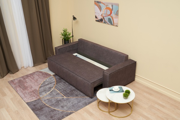 Диван еврокнижка Церра SE серо-коричневый