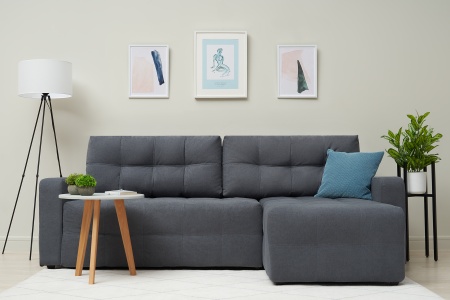 Диван угловой еврокнижка Калипсо euro SE серый