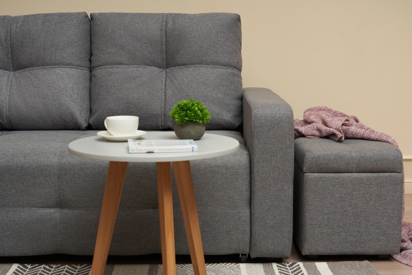 Диван выкатной Калипсо compact рогожка серая